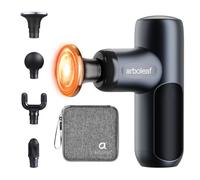 arboleaf CM20F Pistola Massaggio Muscolare Mini con Calore | Pistola Massaggiante Portatile con Calore, 4 Testine e Custodia, Ampiezza 8mm, 3200giri/min, 5 Velocità, Ricarica USB-C