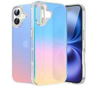 ÁRBOLORO Cover per iPhone 16 Plus, Telefono Custodia con Effetto Iridescente, Protezione Antiurto Antigraffio Traslucida Glassato Case per iPhone 16 Plus