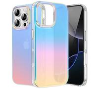 ÁRBOLORO Cover per iPhone 16 Pro, Telefono Custodia con Effetto Iridescente, Protezione Antiurto Antigraffio Traslucida Glassato Case