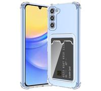 ÁRBOLORO Cover per Samsung Galaxy A15 con Porta Carte, Custodia Portafoglio con Slot per Schede Silicon TPU Trasparente Case Ultra Slim Clear Soft Bumper Anti-Graffio Antiurto Cover