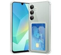 ÁRBOLORO Cover per Samsung Galaxy A16 con Porta Carte, Custodia Portafoglio con Slot per Schede Silicon TPU Trasparente Case Ultra Slim Clear Soft Bumper Anti-Graffio Antiurto Cover