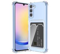 ÁRBOLORO Cover per Samsung Galaxy A25 con Porta Carte, Custodia Portafoglio con Slot per Schede Silicon TPU Trasparente Case Ultra Slim Clear Soft Bumper Anti-Graffio Antiurto Cover