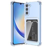ÁRBOLORO Cover per Samsung Galaxy A35 con Porta Carte, Custodia Portafoglio con Slot per Schede Silicon TPU Trasparente Case Ultra Slim Clear Soft Bumper Anti-Graffio Antiurto Cover