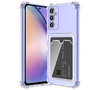 ÁRBOLORO Cover per Samsung Galaxy A54 5G con Porta Carte, Custodia Portafoglio con Slot per Schede Silicon TPU Trasparente Case Ultra Slim Clear Soft Bumper Anti-Graffio Antiurto Cover