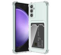 ÁRBOLORO Cover per Samsung Galaxy S23 FE 5G con Porta Carte, Custodia Portafoglio con Slot per Schede Silicon TPU Trasparente Case Ultra Slim Clear Soft Bumper Anti-Graffio Antiurto Cover