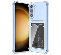 ÁRBOLORO Cover per Samsung Galaxy S24 Plus/S24+ 5G con Porta Carte, Custodia Portafoglio con Slot per Schede Silicon TPU Trasparente Case Ultra Slim Clear Soft Bumper Anti-Graffio Antiurto Cover