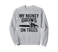 Arboricoltore Boscaiolo I Miei Soldi cresce sugli Alberi Vintage Divertente Felpa
