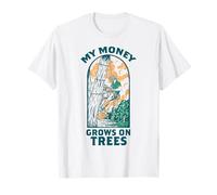 Arboricoltore Soldi Cresce su Alberi Climber Logger Motosega Uomini Maglietta