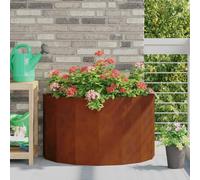 Arborthrum Vaso per piante da giardino, aiuola rialzata, aiuola da giardino, vaso per piante, vaso per fiori, fioriera in acciaio inossidabile, 90 x 45 x 50 cm, resistente alle intemperie