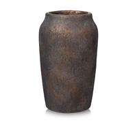 Arborus Vaso alto rustico per fiori, 23 cm, vaso in cemento con apertura da 10,9 cm, grandi vasi marroni, vasi vintage per erba della pampa, piante secche, tavolo da soggiorno, ingresso, mensola da