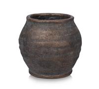 Arborus Vaso rustico per fiori da 15 cm, piccolo vaso marrone in cemento con apertura da 11,9 cm, vintage, per piante secche, soggiorno, tavolo, ingresso, bagno, mensola, decorazione per la casa