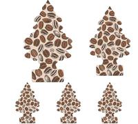 Arbre Magique Deodorante per ambienti Pino Café Profumo a lunga durata per auto, casa, ufficio (Confezione da 5)