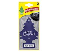 Arbre Magique Duo Pack Auto Nuova - Profumatore per Auto - 7 Settimane di Naturale Freschezza - Durata Costante - Profumo Raffinato e Vellutato - Aroma Elegante - Confezione da 2