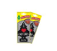 Arbre Magique Duo Pack Black Pine - Profumatore per Auto - 7 Settimane di Naturale Freschezza - Durata Costante - Profumo Seducente - Atmosfera Inebriante