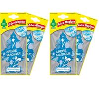 Arbre Magique Duo Pack Muschio Bianco - Profumatore per Auto - 7 Settimane di Fragranza Fresca e Rilassante - Durata Costante - Pfofumo di Pulito - Aroma Fresco e Rilassante (Confezione da 2)