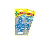 Arbre Magique Duo Pack Muschio Bianco - Profumatore per Auto - 7 Settimane di Fragranza Fresca e Rilassante - Durata Costante - Pfofumo di Pulito - Aroma Fresco e Rilassante