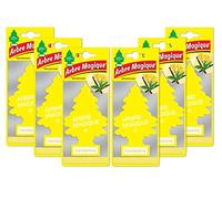 Arbre Magique Kit di 6 Profumatori Deodoranti Vainill arôme, Super Fragranza a Lunga Durata per l'Auto, la Casa, l'Ufficio
