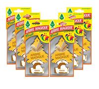 Arbre Magique Mono, Profumatore Auto, Fragranza Cocco, Profumazione Esotica e Fruttata, Durata fino a 7 Settimane, Made in Italy, Confezione da 6 Pezzi