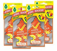 Arbre Magique Mono, Profumatore Auto, Fragranza Fruit Cocktail, Profumazione Fresca e Delicata, Durata fino a 7 Settimane, Made in Italy, Confezione da 4 Pezzi