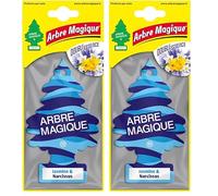 Arbre Magique Mono, Profumatore Auto, Fragranza Jasmine & Narcissus, Profumazione Fresca e Delicata, Durata fino a 7 Settimane, Made in Italy, Confezione da 2 Pezzo