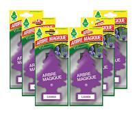 Arbre Magique Mono, Profumatore Auto, Fragranza Lavanda, Profumazione Fresca e Versatile, Durata fino a 7 Settimane, Made in Italy, Confezione da 6 Pezzi