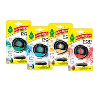 Arbre Magique POP, Profumatore Auto Solido, Confezione da 4 Pezzi Fragranza Green Mint + Ocean + Vanilla + Exotic, Profumazione Delicata e Fresca, Durata Fino a 30 Giorni