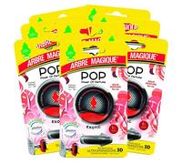 Arbre Magique POP, Profumatore Auto Solido, Fragranza Exotic, Profumazione Fresca e Fruttata, Durata Fino a 30 Giorni, Design Italiano, Confezione da 8 Pezzi