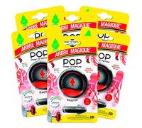 Arbre Magique POP, Profumatore Auto Solido, Fragranza Exotic, Profumazione Fresca e Fruttata, Durata Fino a 30 Giorni, Design Italiano, Confezione da 6 Pezzi