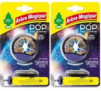 Arbre Magique POP, Profumatore Auto Solido, Fragranza Supernova, Profumazione Vivace e Luminosa, Durata Fino a 30 Giorni, Design Italiano, Confezione da 2 Pezzo