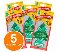 6x Arbre Magique Mela Verde Deodorante Per Auto