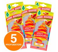 6 Arbre Magique Double Essence Mango & Papaya Profumo per Auto a Lunga Durata