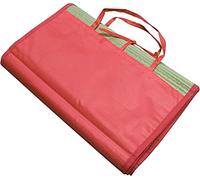 ARBUTUS Tappeto da spiaggia Tappetino da spiaggia, coperta da picnic con manico per il trasporto e scomparto per riporre libri, occhiali da sole, crema solare, piscina o giardino (170x60 cm, rosso)