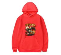 ARC Raiders Merch Liber Tea Character Cute Hoodie Manica Lunga Video Game Pullover Divertente Casual Abiti Unisex, Rosso, M