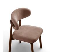 Arc Shaped Split Dining Chair Covers Stretch Washable Premium | Velvet fabric, soft touch, fade & pill resistant, elegant for kitchen, hotel, restaurant(Dark coffee)