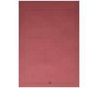 Arca 0220RO, Cartelle con Manilla Semplice Con Stampa, 100 Pezzi, Colore Rosso