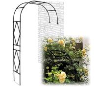 Arca da giardino in metallo in acciaio a parete, robusto traliccio di rose per piante da arrampicata, decorazione da giardino resistente alle intemperie, stabile ed elegante, ideale per terrazzo, balc