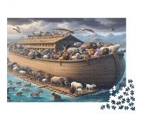 Arca degli Animali Puzzle 1000 Pezzi Puzzle per Adulti Gioco di Puzzle 1000 Pezzi Scena Animali Diversi Relax Famiglia Decorazione Casa Regalo 70x50cm/1000pcs