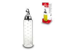 ARCA, Oliera Salvagoccia 300ml in Vetro, Bottiglia Olio Graduata con Tappo e Beccuccio, Ideale per un Dosaggio Preciso, 6x22 cm