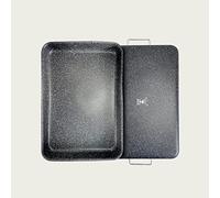 ARCA - Rostiera Vulcania In Alluminio Con Rivestimento Antiaderente Effetto Pietra. Ideale Per Forni Tradizionali - Non contiene PFOA.