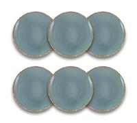 ARCA, Servizio di Piatti, Set di 6 Piatti Dessert, Realizzati in Melamina, Set per la Tavola, Colore Fango, Collezione Tierra, 22x2 cm