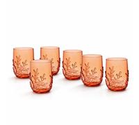 arca - Set 6 Bicchieri in Plastica Acrilica Resistente da 45 Cl - Vari Colori Disponibili (Corallo)