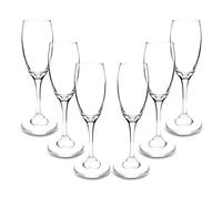 ARCA, Set di 6 Calici Flute per Prosecco in Vetro, per 6 Persone, Adatti Anche per Champagne, Cocktail a Base di Spumante o Altre Bevande Festive, Lavabili in Lavastoviglie, 170 ml