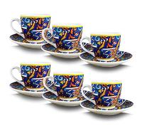 ARCA, Set di 6 Tazze con Piatto da 11 cm, Realizzate in Porcellana, Semplici e Pratiche, Lavabili in Lavastoviglie, Collezione Portocervo, 6x5 cm
