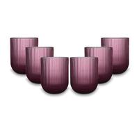 ARCA, Set di 6 Tumbler in Pasta di Vetro, per 6 Persone, Bicchieri Ideali per la Tavola, Resistenti e Duraturi, Lavabili in Lavastoviglie, Collezione Eternity, Colore Porpora, 250 ml