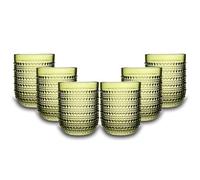 ARCA, Set di 6 Tumbler in Pasta di Vetro, per 6 Persone, Bicchieri Ideali per la Tavola, Resistenti e Duraturi, Lavabili in Lavastoviglie, Collezione Serenity, Colore Verde, 250 ml