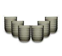 ARCA, Set di 6 Tumbler in Pasta di Vetro, per 6 Persone, Bicchieri Ideali per la Tavola, Resistenti e Duraturi, Lavabili in Lavastoviglie, Collezione Serenity, Colore Fumo, 250 ml