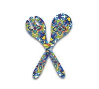 ARCA, Set di Posate, Bis di Posate per la Cucina, Cucchiaio e Forchetta, Realizzate in Melamina, Design Moderno, Collezione Lipari, 28 cm