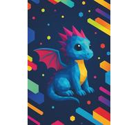 Arcade Bar Dragon || Wide-Ruled Interior, 6x9, 120 Pages: Bold Neon Fantasy Notebook with Retro Pixel Vibes for Notes, Lists & Gamer Journals