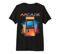 Arcade Gaming Retro Controller Game Over Play Console Giochi Maglietta Premium
