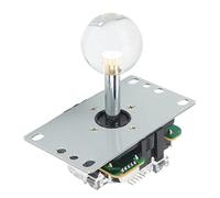 Arcade Joystick Arcade Pad Protettivo Fai da Te Bastone di Lotta di Bloccaggio Piazza ABS Metallo Ad Alta Sensibilità Piccola Distanza di Vibrazione per la Sala Giochi (Trasparente)